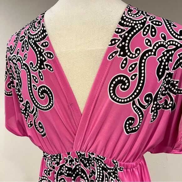 Just Love short sleeve pink Maxi Dress size medium - Picture 7 of 13